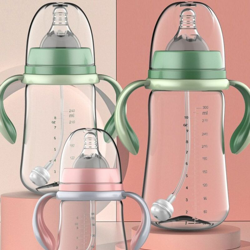 Biberón anticaída de alta capacidad para bebé, botella de alimentación de leche, boca ancha