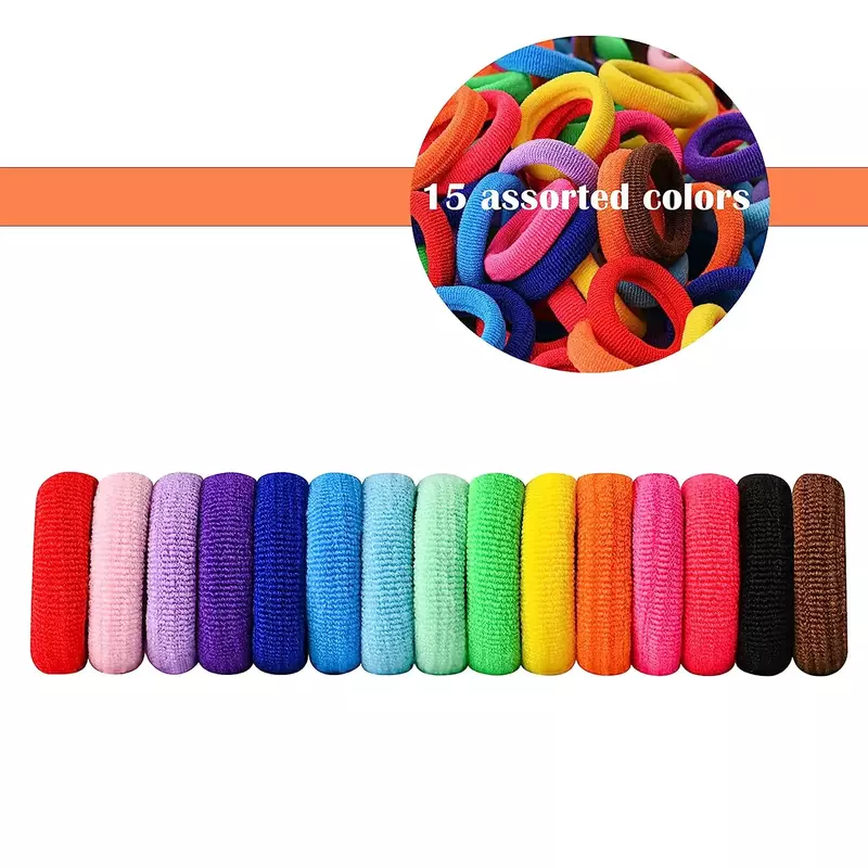 200-50pcs Thicken Girls Hair Band Hairbands Hair Accessories For Woman Kids Ponytail Holder Elastic Scrunchies Rubber Bands