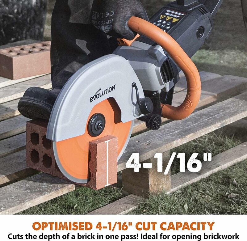 Evolution R255DCT - 10 In Concrete Saw (Aka Circular Saw, Angle Grinder, Chop  Cut Off Saw,  Disc Cutter