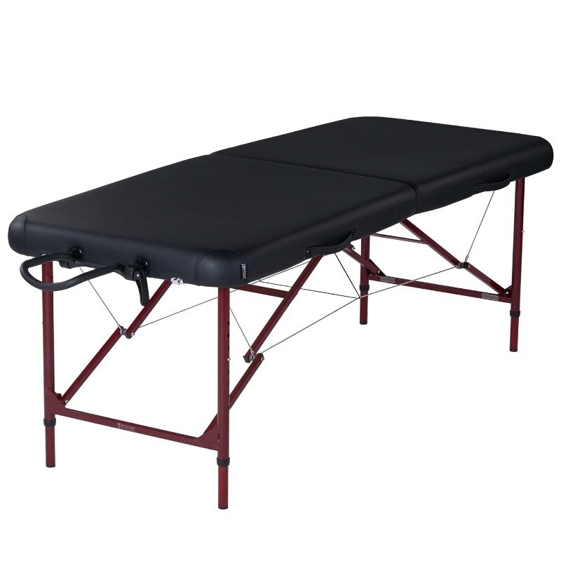 Zephyr Lightweight Portable Massage Table Package- Tattoo Table- Spa Bed (Black, Maroon)