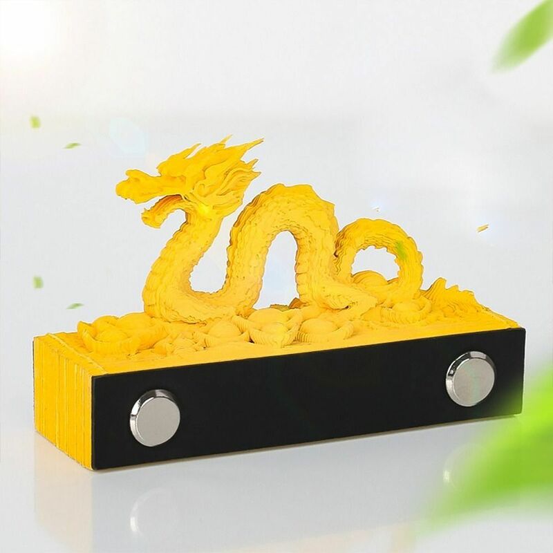 3D Dragon Shape Carving Memo Note Paper, Papel de Mensagem, Mão Tear, Escultura 3D, Artesanato artesanal, Notas, Post Memos, DIY
