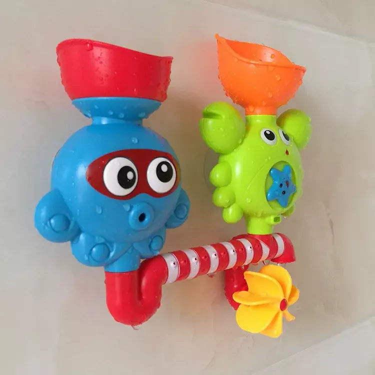 Детская игрушка для ванны, настенная игрушка для ванны с водяным колесом, игрушка-краб для ванны и душа для мальчиков и девочек, рождественские подарки