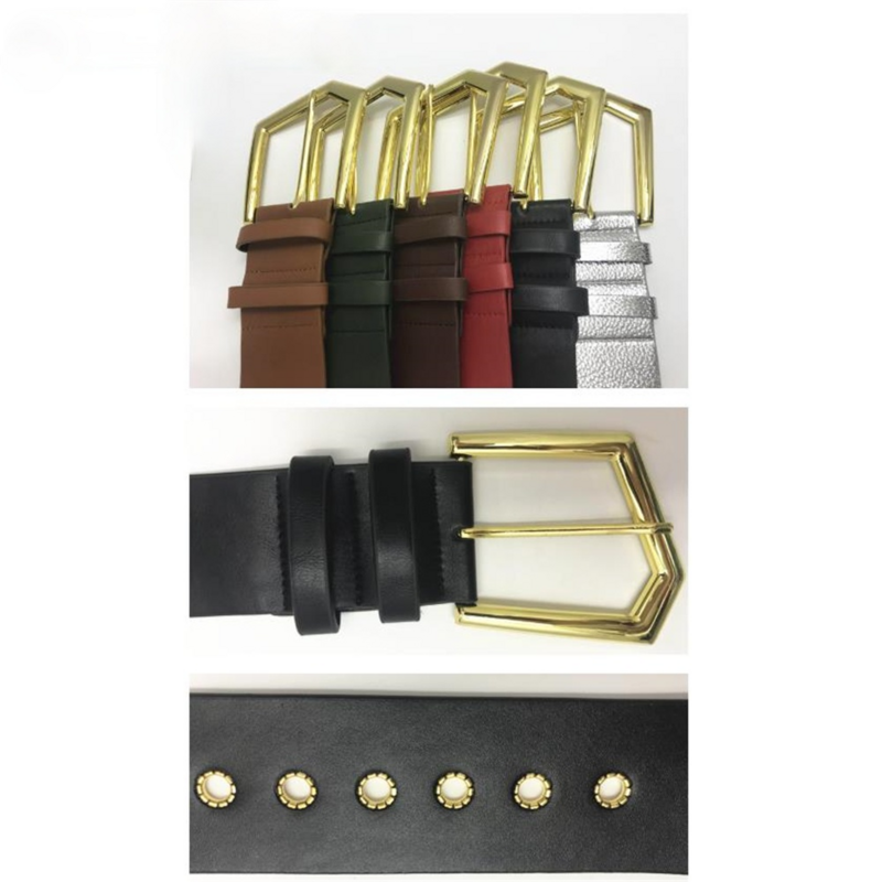 Cinturón ancho Vintage para mujer, cinturón con hebilla de Pin de cuero de imitación, accesorios de ropa de marca, 105cm