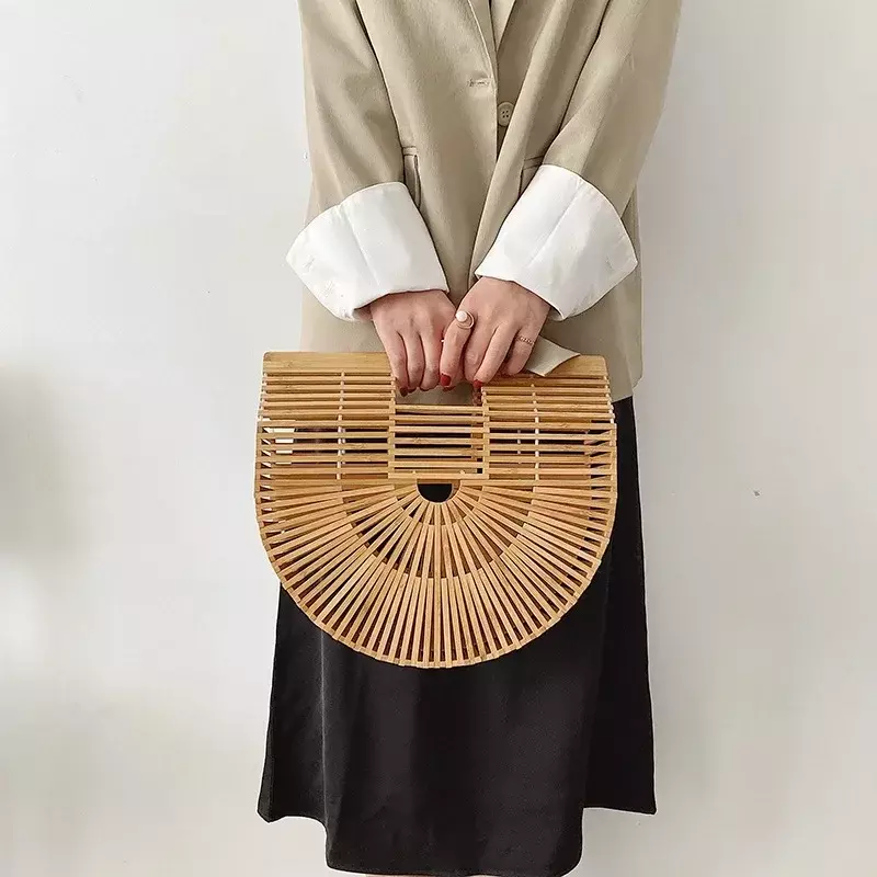 Tas Tote perempuan elegan 2022 tas tangan desainer wanita kualitas tinggi Fashion baru tas sadel besar tas Travel pantai jerami