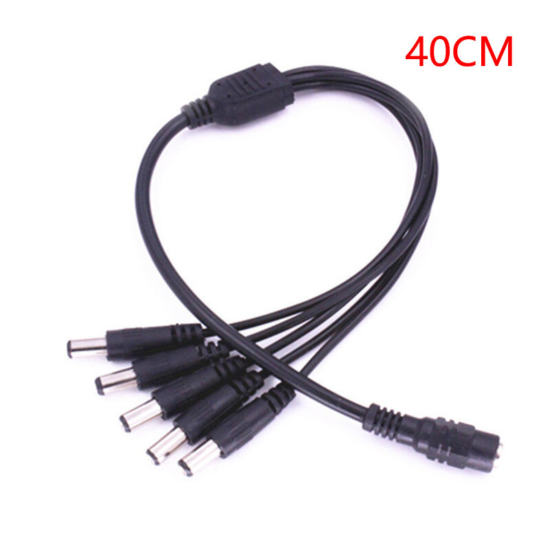 DC 1 to 5 Power Split Splitter Cable 5.5*2.1mm for CCTV Camera Security DVR