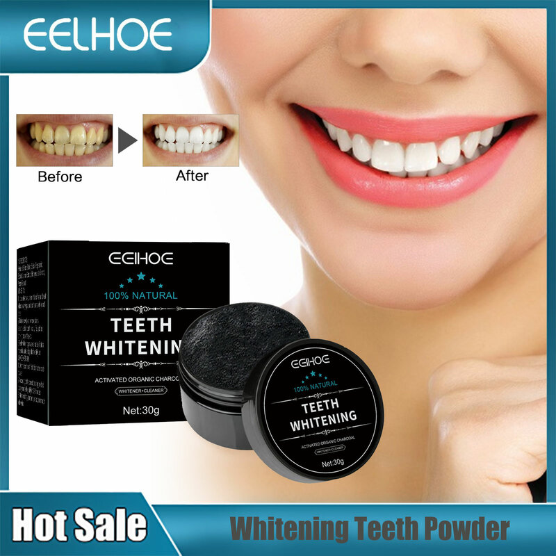 Dentes Whitening Powder para hálito fresco, Clareamento de dentes amarelos, Removedor de mancha de placa, Higiene Oral, Dental Care