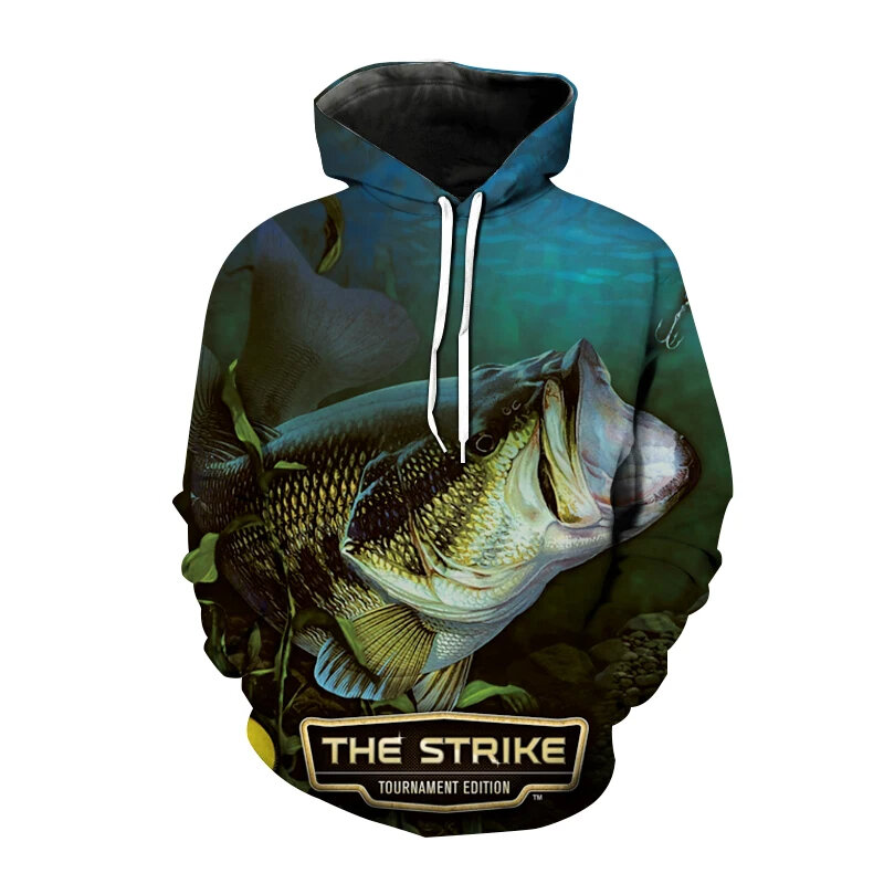 Толстовка унисекс с 3D-принтом рыбы, Модный свитшот с капюшоном для мужчин и женщин, пуловер в стиле хип-хоп, худи