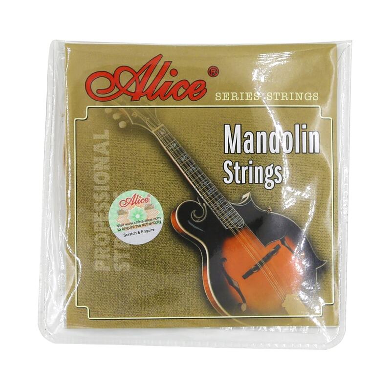 Set Senar Mandolin Alice AM05 0.011-0.040 Paduan Tembaga Berlapis Baja Berlapis Luka 4 Senar