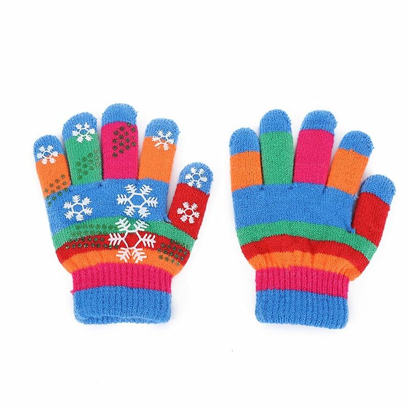 Luvas grossas de malha sem dedos para crianças, Mitten adorável, Inverno