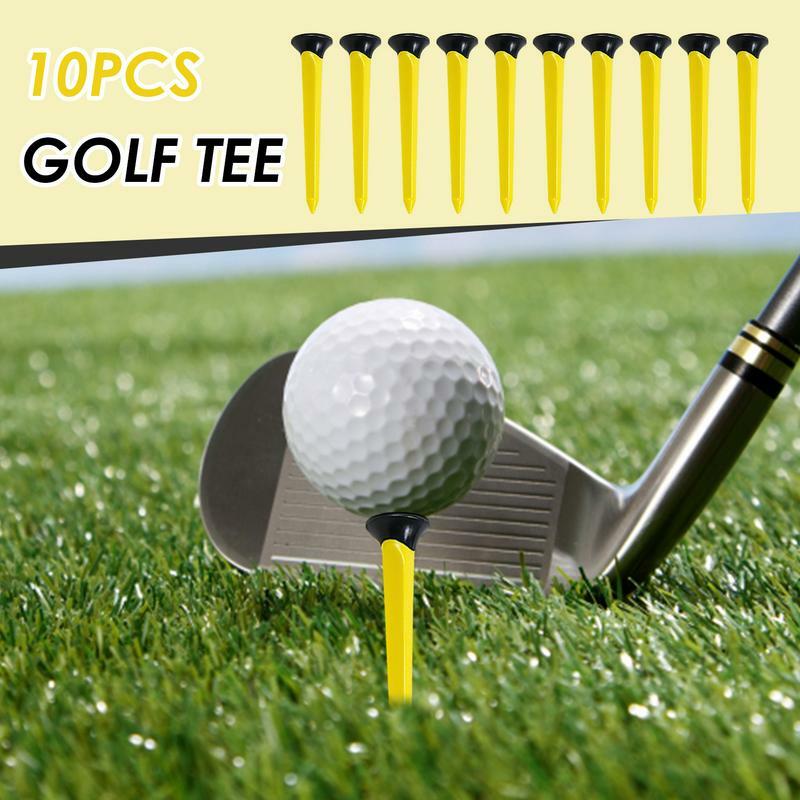 골프 액세서리용 롱 골프 티, 안정적인 짧은 골프 티, 다기능 골프 연습 티 장비, 다채로운 골프 공, 10 개