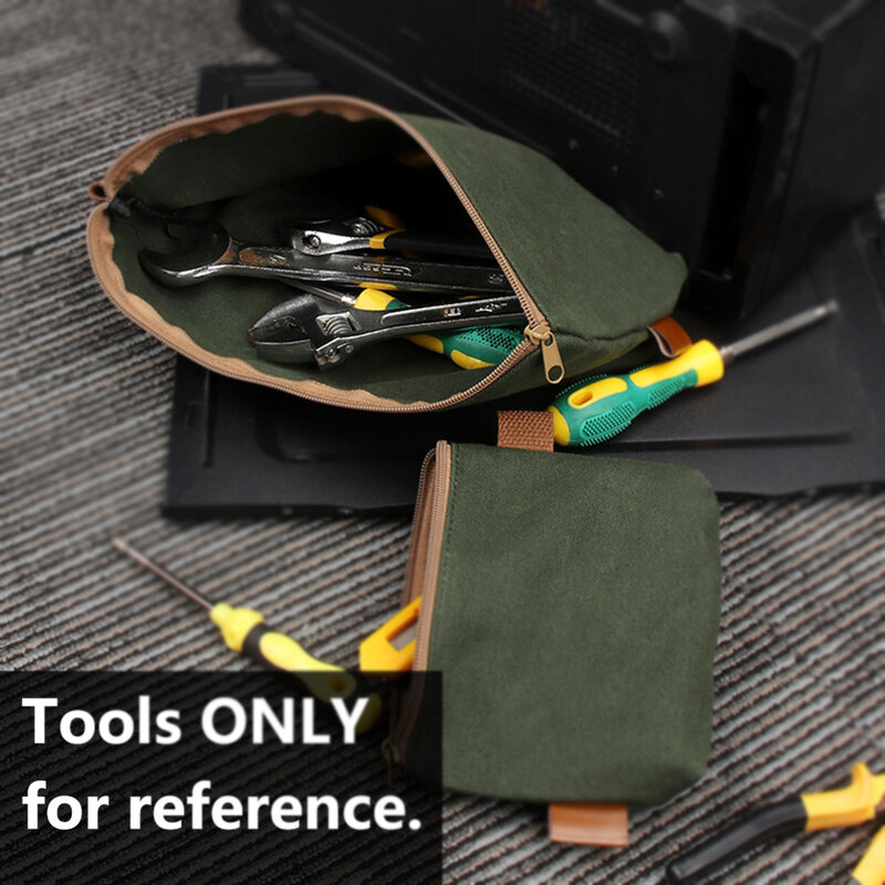 Bolsa de herramientas de mano de lona impermeable, organizador multifuncional, portátil, llave inglesa, almacenamiento de herramientas, S, M, L