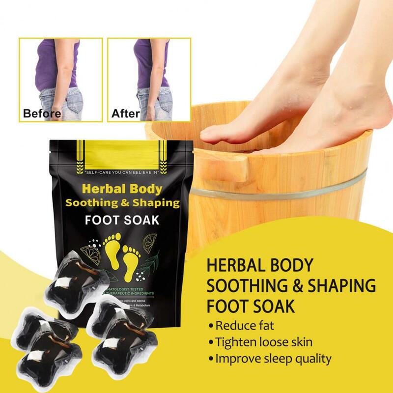 5 buah manik-manik rendam kaki pembersih non-iritasi rileks mudah digunakan membentuk kaki rendam Tubuh Herbal Pembersih manik-manik rendam kaki