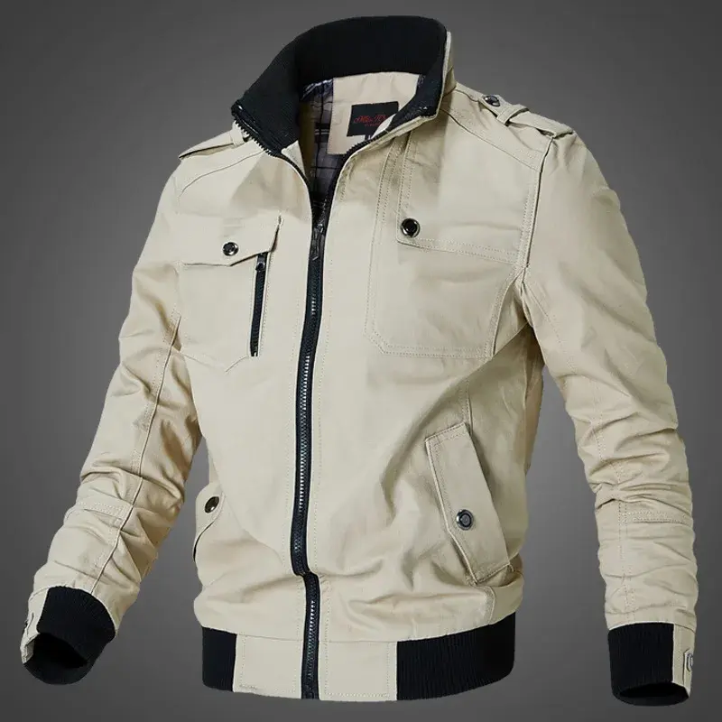 남성용 전술 밀리터리 재킷, 파일럿 재킷, 육군 면 코트, 캐주얼 카고, 슬림핏 의류, 용수철, 가을, 겨울 패션