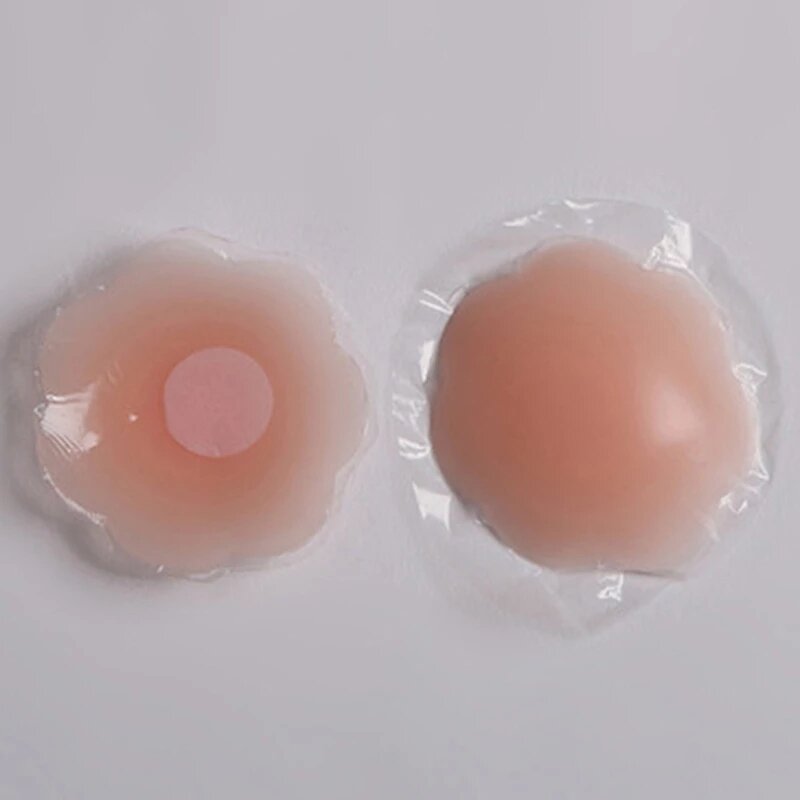 2 Pairs Silicone Nipple Cover Lift Up Bra Sticker Adhesive Invisible Bra Breast Pasty Women Chest Petals Reusable Strapless Bras