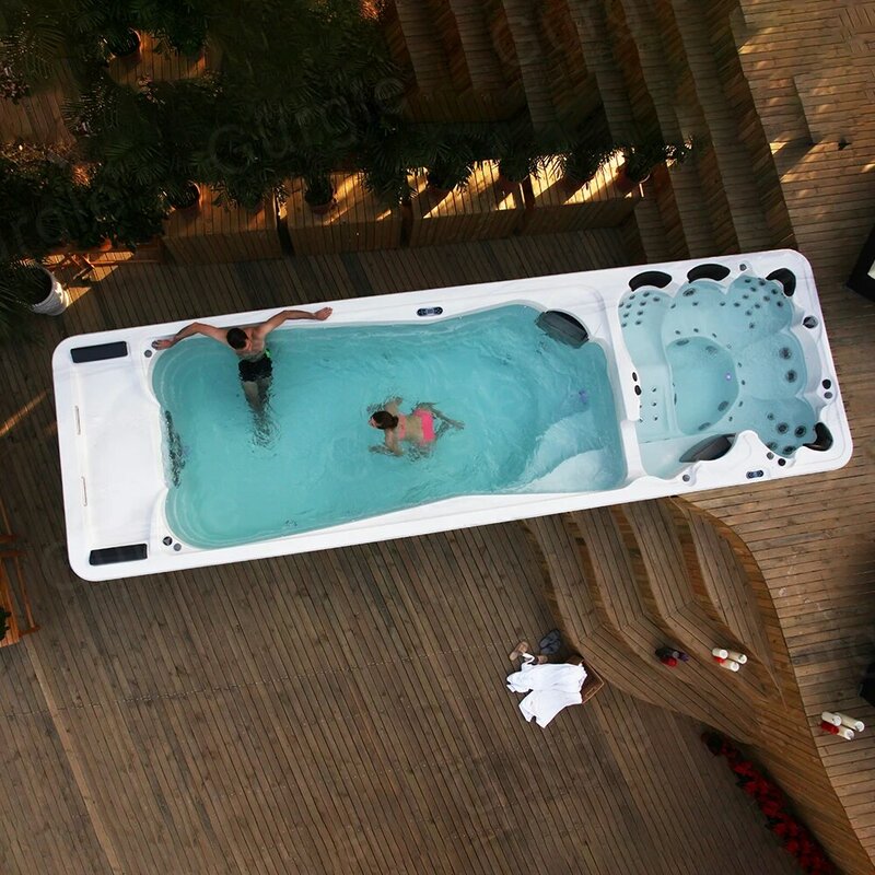 Роскошная уличная спа-ванна 7,5 м, бесконечный плавательный бассейн, отдельно стоящая гидромассажная Ванна, спа-ванна, Бальбоа, плавательный спа
