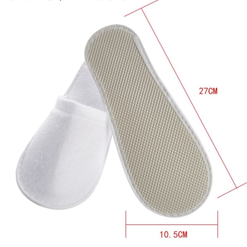 40 Pairs For NEW Non-Slip Closed Toe Disposable Slippers Ultra-Thin Brushed Plush Disposable Slippers Compatible With Hotel Home