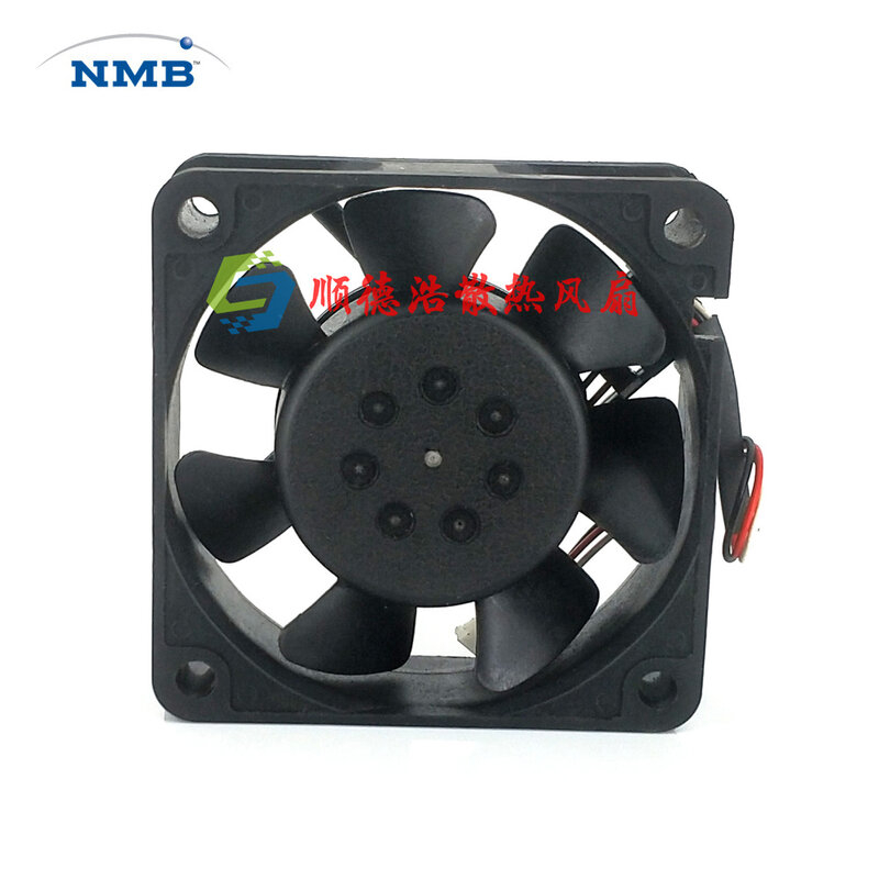 Ventilador de refrigeração do servidor de 3 fios, NMB, 2408NL-04W-B59, T53, DC, 12V, 0.14A, 60x60x20mm
