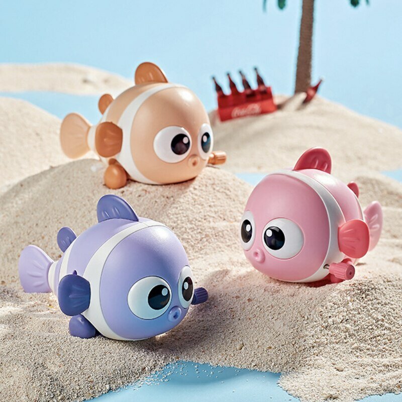 Random 2PCs Shower Bath Toy Fish Swing Bathroom Swimming Bathing ShowToy Game Classroom Incentive Party Gift For Children