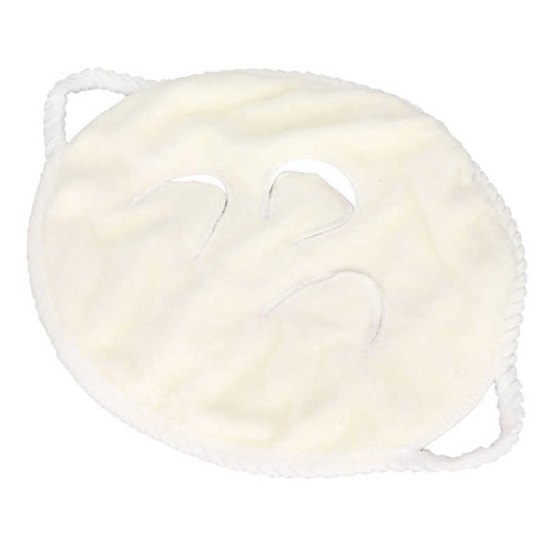 Reusável spa facial toalhas orelha pendurado acelerar a circulação quente compressa coral velo toalha hidratante facial macio para casa