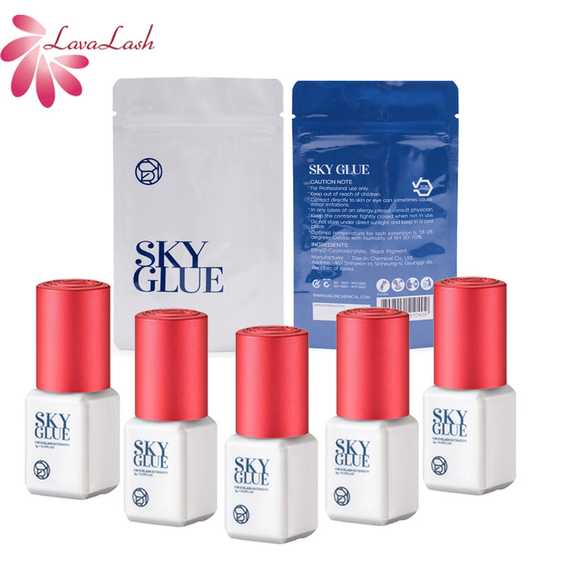 Korea 5g Sky S+ Glue 1s Fast Dry Strong Eyelash Extension Glue Retention 6-7 Weeks No Irritation False Lash Adhesive