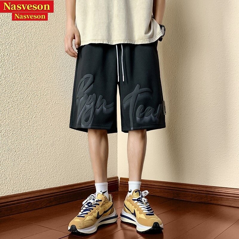 남성용 얇은 여름 캐주얼 바지, 스포츠 루즈 패션 브랜드, 5 포인트 반바지, 위생 바지