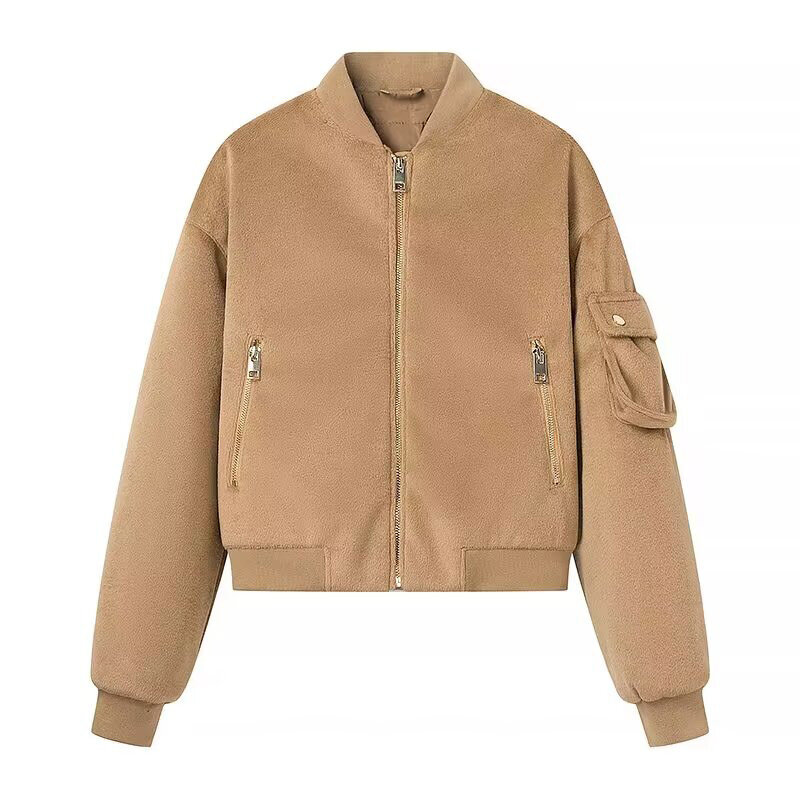 Куртка-бомбер женская, винтажный пиджак-Авиатор, модная весенняя верхняя одежда, повседневный Топ, осень