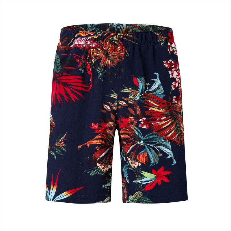 Fabrik Hersteller Urlaub Blumen druck Männer Strand tragen Button-Down-Urlaub Hawaii-Shirt Hip-Hop-Shorts Sommerkleid ung