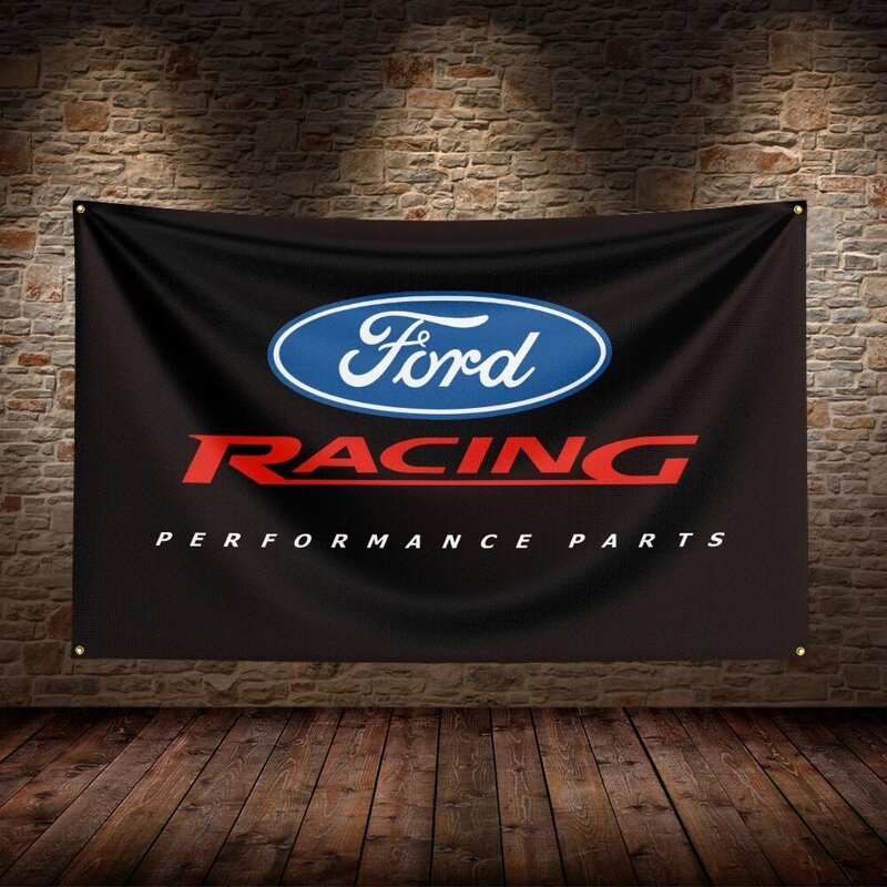 Bandera de decoración de coche Fords, banderas de coche impresas de poliéster para habitación, decoración de garaje, 3x5 pies