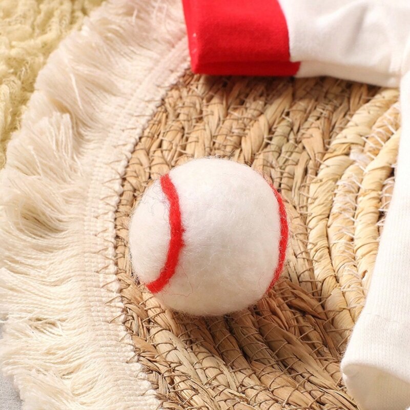 Rekwizyty fotograficzne dla niemowląt Strój baseballowy i kapelusz Baby Shower Party Photo Clothes