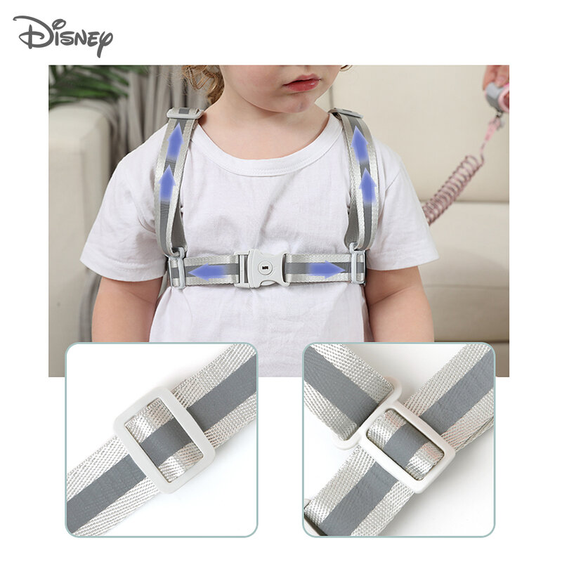Arnês de segurança do bebê da disney para crianças cinta de corda trela andando ligação anti-perdida pulseira de cinto de mão crianças