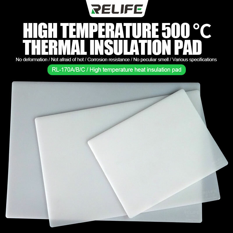 RELIFE Silicone Thermal Insulation Pad Hot Air Gun Heat-Resistant Rework Mat Welding Repair Platform for BGA Soldering Station