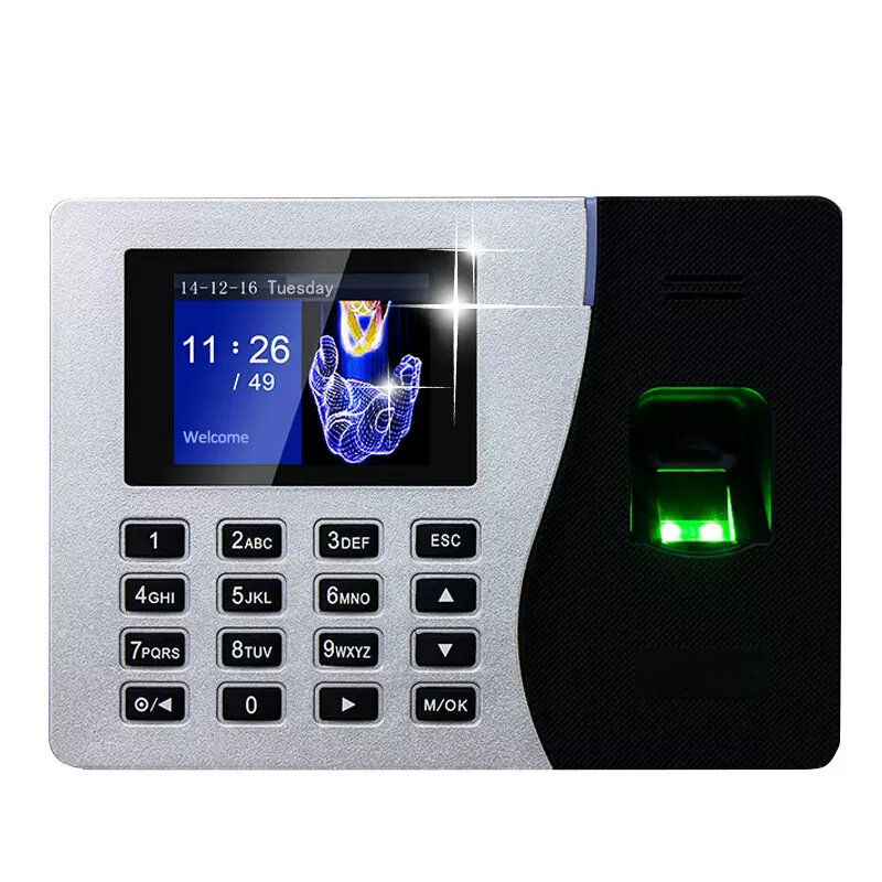 K14 USB TCP/IP RFID kartu, mesin absensi sidik jari biometrik waktu pengenalan waktu mesin waktu clok sistem Linux untuk PC