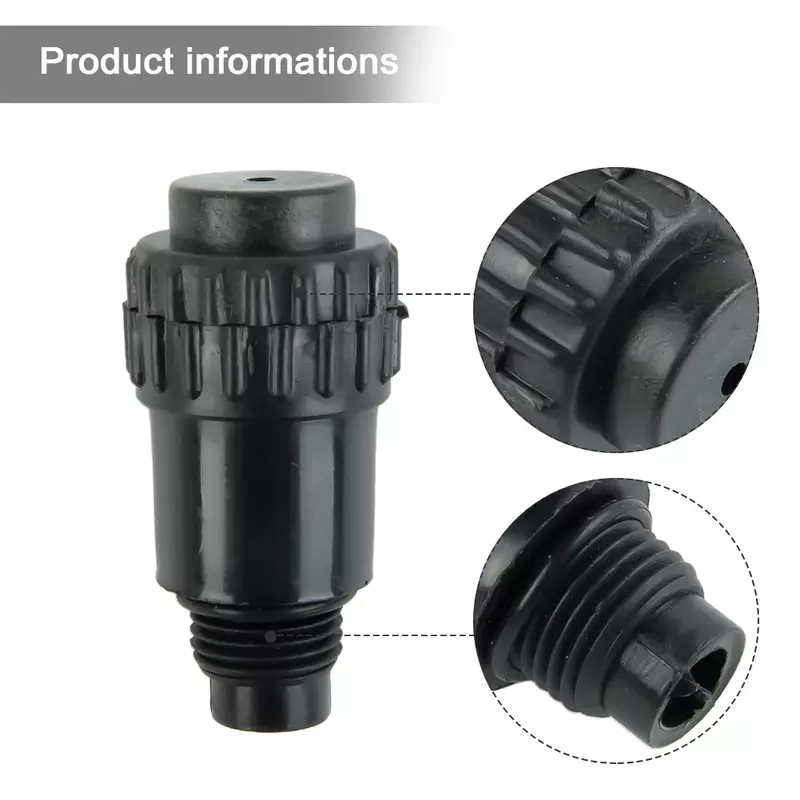 Oil Plug Breathing Rod Vent Hat for Air Compressor Pump 15 5mm Black Plastic Material Male Thread 9mm Hole 55 6mm Length