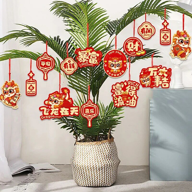 Colgante para Festival de Primavera, adornos colgantes de Año Nuevo Chino, decoración de Año Nuevo Chino, habitación de boda y Navidad