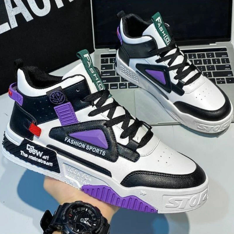 Herenschoenen 2024 Nieuwe Comfortabele Casual Sneakers Schoenen Voor Heren Gevulkaniseerde Tennisschoenen Mannelijke Ademende Slijtvaste Gevulkaniseerde Schoen