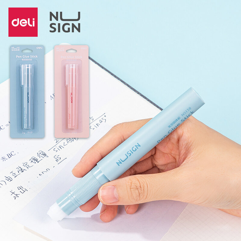 Deli Pen-type Solid Glue Stick High Viscosity Student DIY Supplies Portable Cute Transparent Solid Glue School Supplies