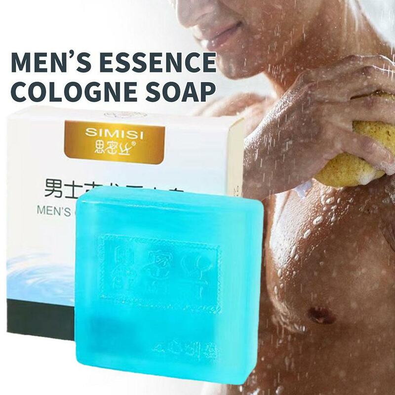 Mens Cologne profumo saponetta pulizia profonda schiarente idratante viso sapone da bagno sapone profumato a lunga durata con olio essenziale