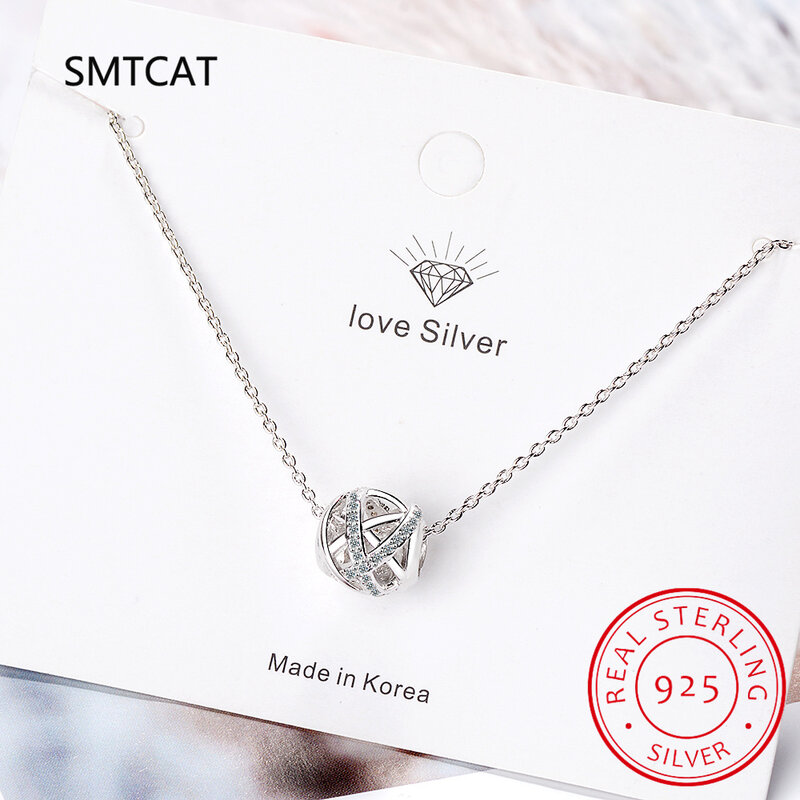 Minimalistyczny 925 srebrny Mini okrągły koralik łańcuszek do obojczyka dla kobiet wesele przyjęcie S925 naszyjnik biżuteria DS843