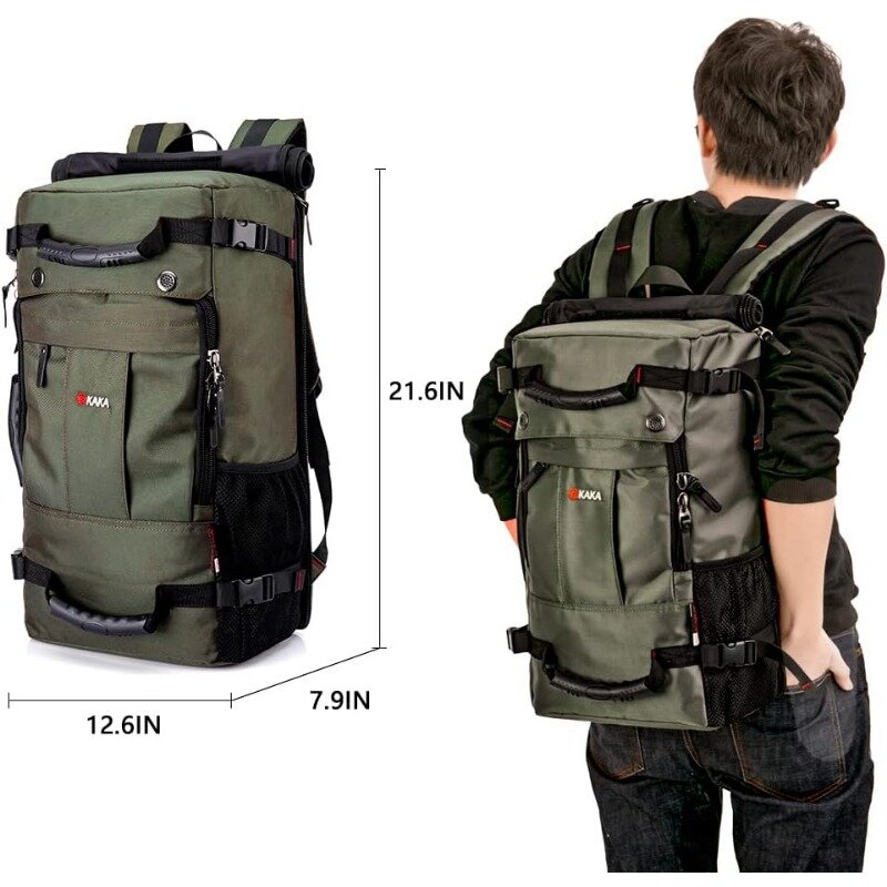 Дорожный походный и кемпинговый рюкзак для женщин и мужчин, Большая водонепроницаемая школьная сумка для колледжа, подходит для 17-дюймового ноутбука и черного ноутбука
