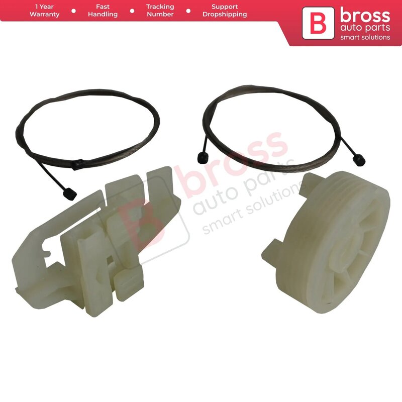 Bross Auto Parts BWR576 Electrical Power Window Regulator Repair Kit Front Right Door for Renault Modus 2003-2009 Fast Shipment