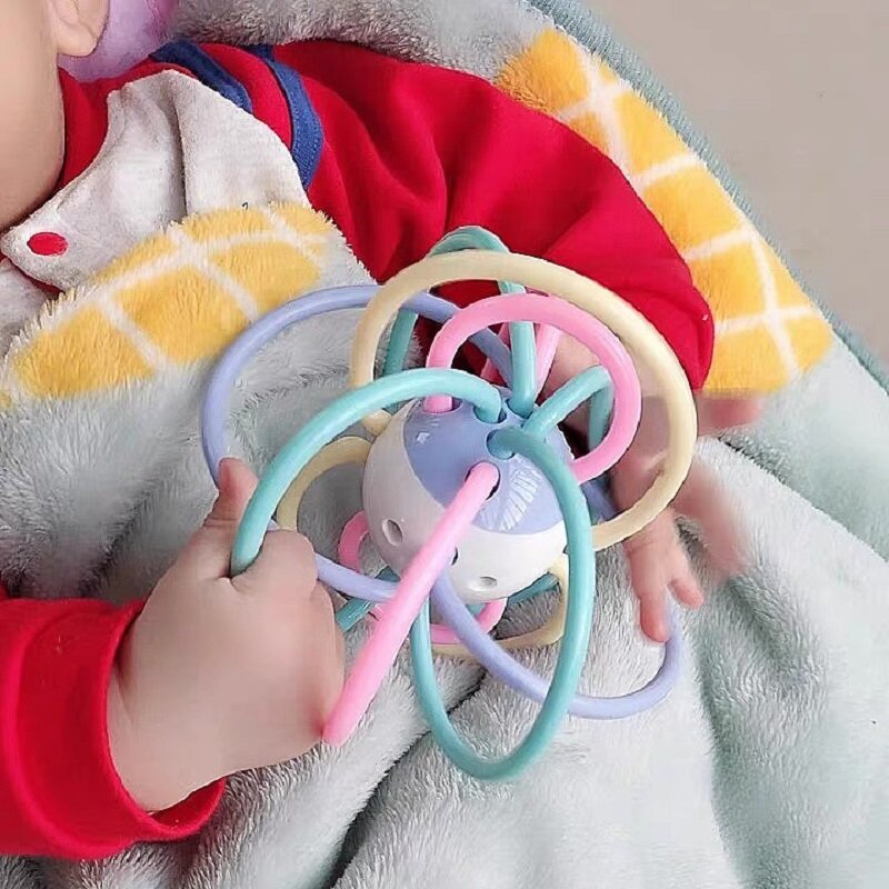 Игрушки-погремушки Монтессори для новорожденных, Игрушки для развития интеллектуальной активности, силиконовые игрушки-прорезыватели для детей 0-12 месяцев