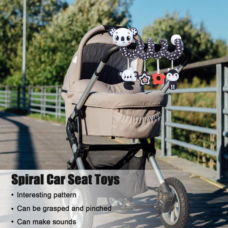 Pendurado chocalhos brinquedos para crianças, assento de carro, berço, carrinho de criança, brinquedo espiral berço, bonecas pram, desenvolvimento precoce, 0-12m