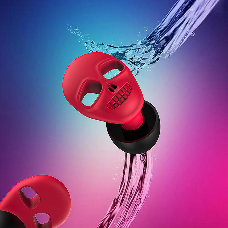 Personal isierte Schädel Ohrhörer Silikon schwimmen Ohr stöpsel Anti-Lärm Schlaf Ohr stöpsel unterdrücken Rausch unterdrückung Filter