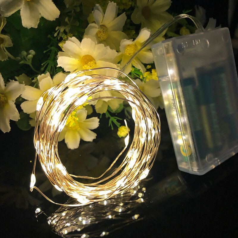 2M 3M 5M 10M Led String Lights Waterproof Fairy Lights 3AA Battery Holiday Lighting for Christmas Tree Wedding Party Decoration