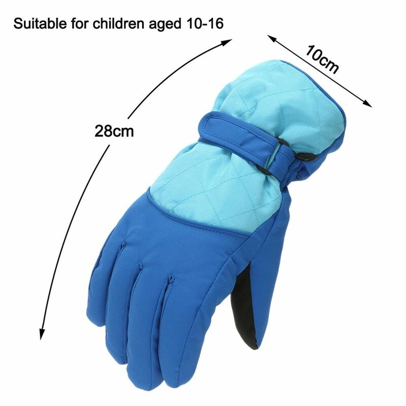 Sarung tangan Ski anak tahan angin, tebal, hangat, lengan panjang, tahan air, sarung tangan Ski, papan salju