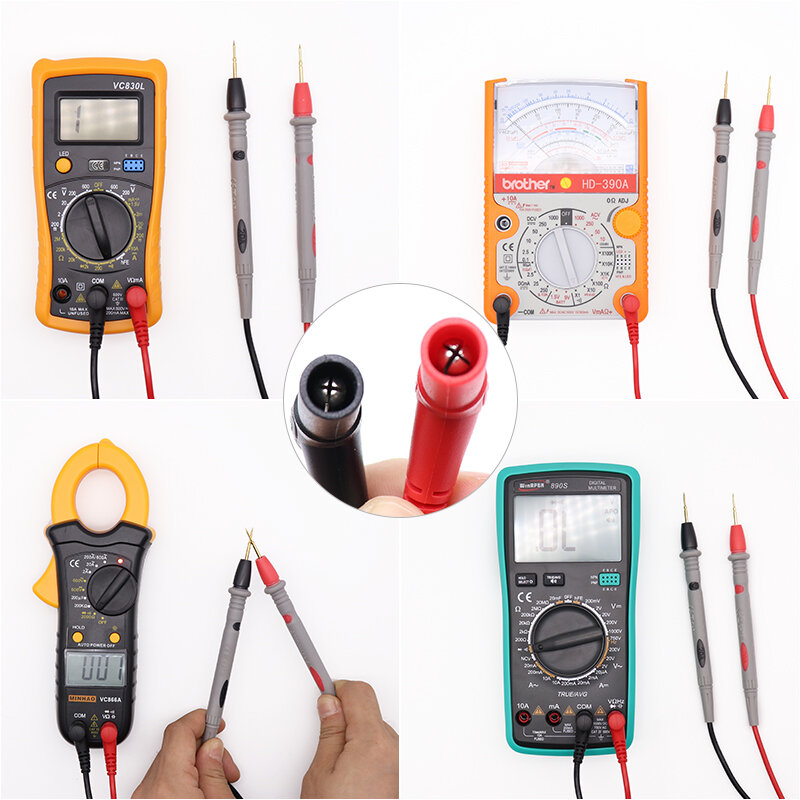 Pin de cables de prueba de sonda, multímetro Digital, punta de aguja, multímetro, probador, Cable de pluma, 20A, 1000V