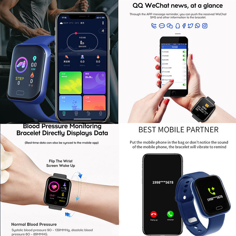 Jam tangan pintar anak-anak jam tangan pintar untuk anak perempuan laki-laki HD layar warna gelang anak jam tangan Digital untuk 8-18 tahun jam tangan laki-laki