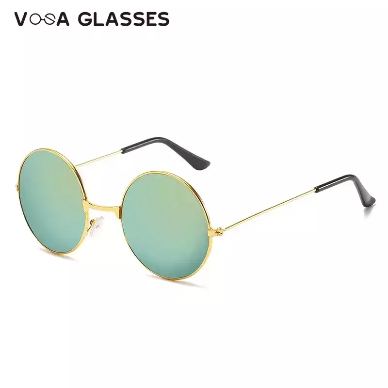 Солнцезащитные очки с защитой UV400 для мужчин и женщин, популярные круглые металлические солнечные аксессуары в винтажном стиле, в стиле ретро, для рыбалки и отдыха, 2023