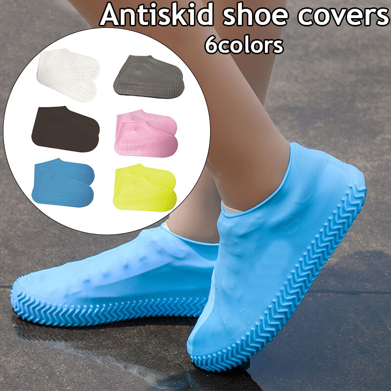 Copriscarpe in Silicone impermeabile riutilizzabile addensare scarpe da pioggia Unisex scarpe a prova di sabbia protezioni copriscarpe antiscivolo copriscarpe