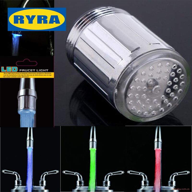 Colorful Changing Glow Nozzle Shower Head Water Tap Filter LED Water Faucet Water Faucet Tap For Bathroom Kitchen Faucet Accesso